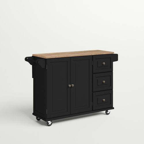 Red Barrel Studio® Kuhnhenn Solid Wood Kitchen Cart & Reviews Wayfair
